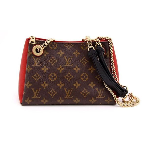 Louis Vuitton Surene BB Chain Shoulder Bag Monogram Cerise Red